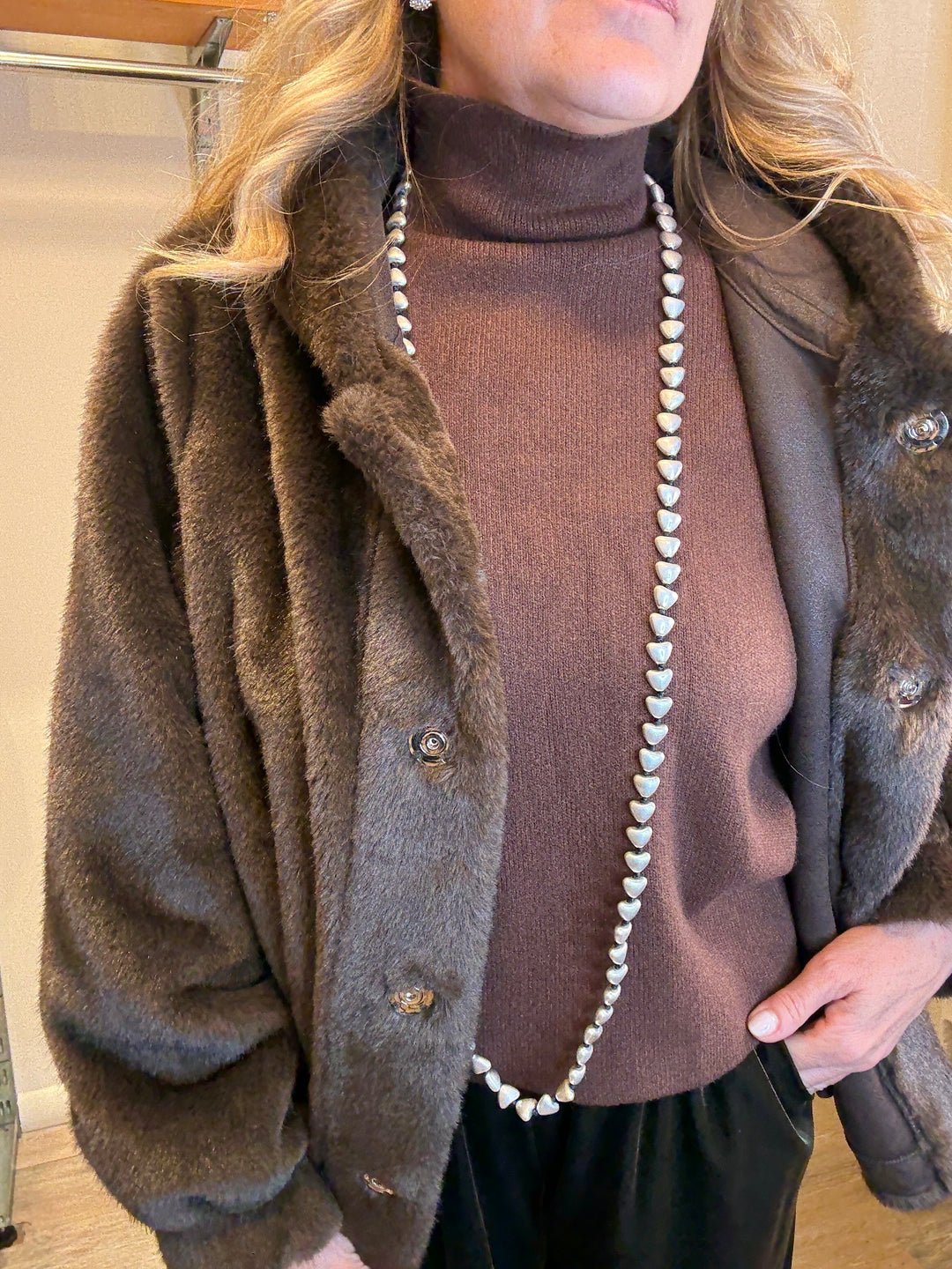 Eco Fur con cappuccio