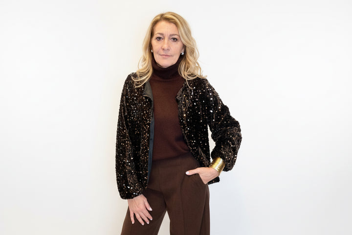 Giacca coprispalle paillettes