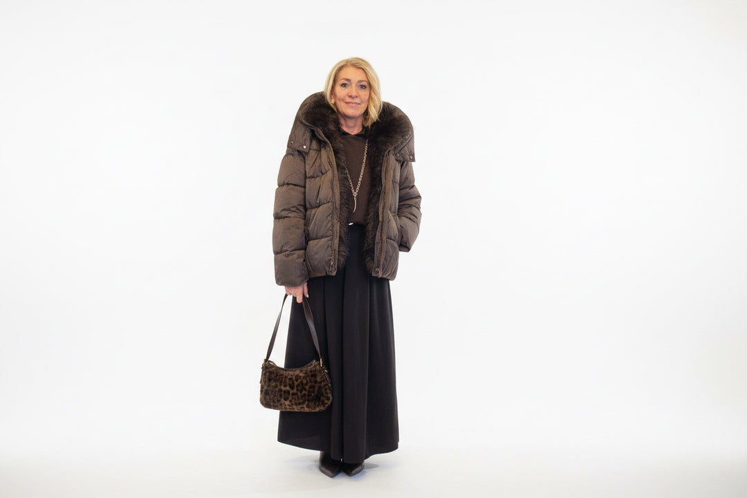 Luxury|Piumino Adriana marrone