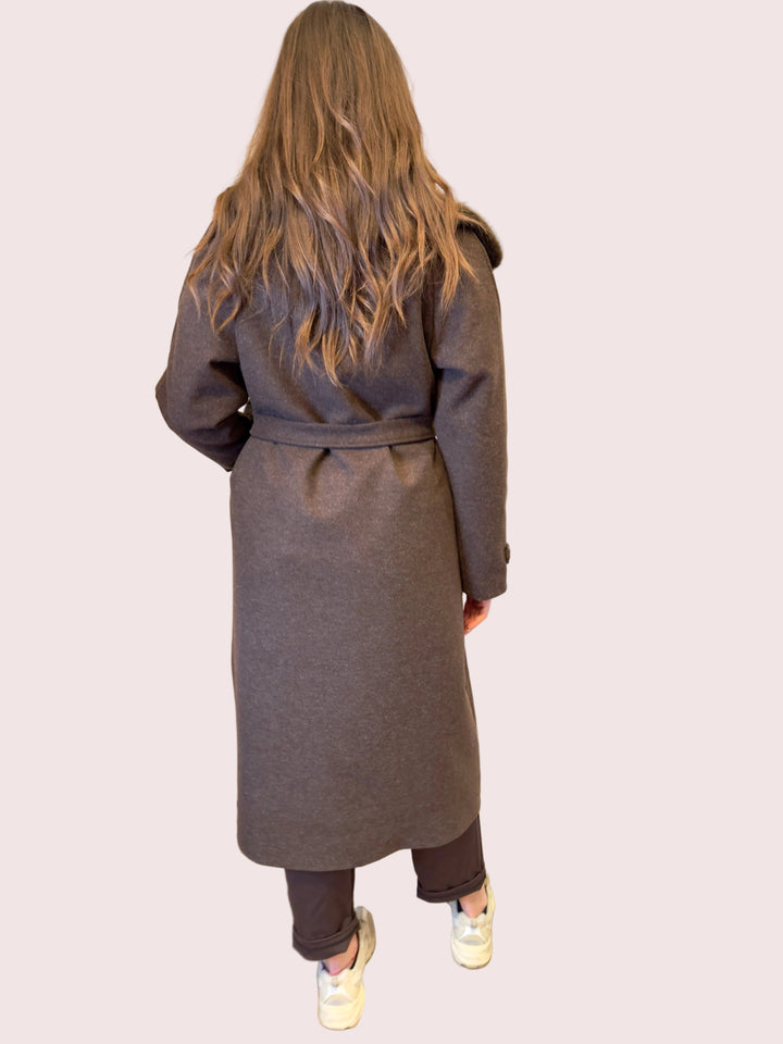 Cappotto moka eco Fur cod 9711902