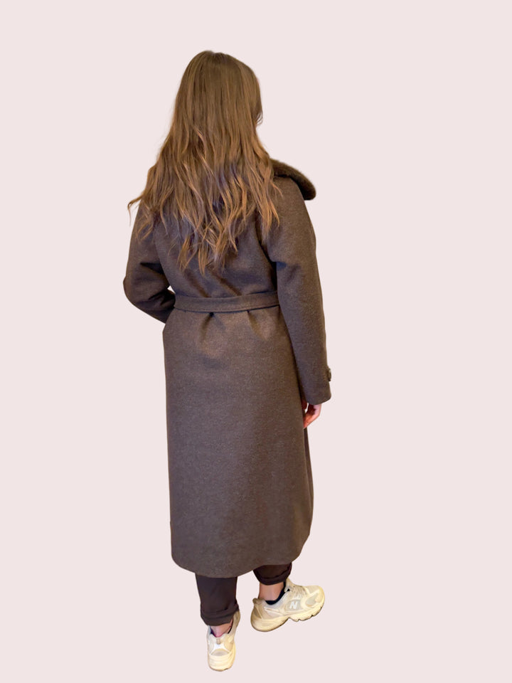 Cappotto moka eco Fur cod 9711902