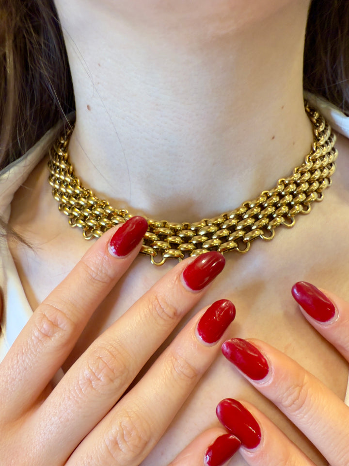 Collana girocollo catena piatta