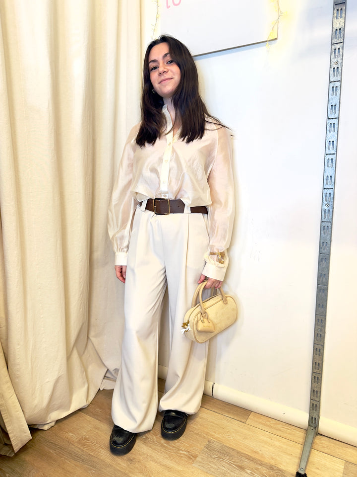 Borsa in camoscio ecologico beige