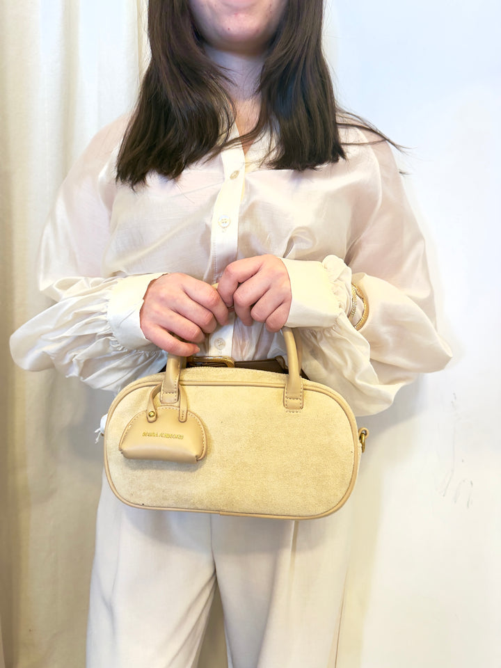 Borsa in camoscio ecologico beige