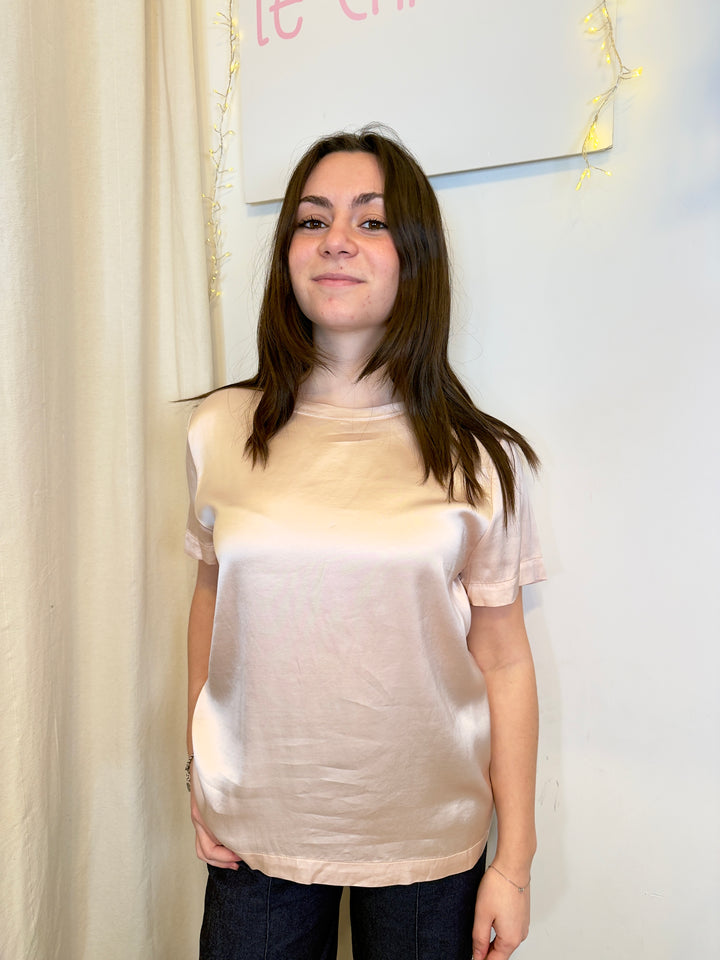 T-shirt in raso di viscosa