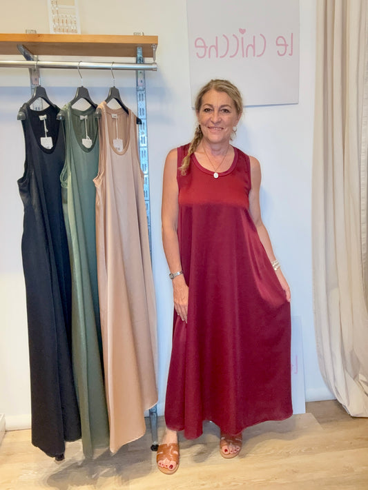 SALDI|Abito ampio in raso Genny 23233