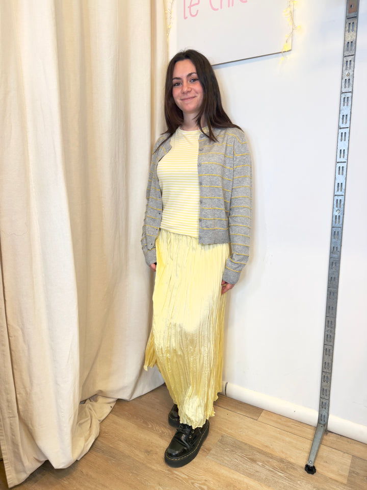 Gonna in raso plissè crumpled cod. 28187