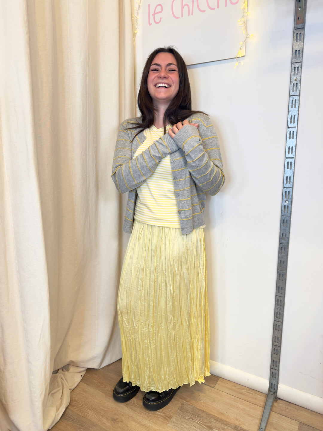 Gonna in raso plissè crumpled cod. 28187