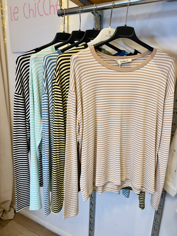 Sottogiacca a righe ampio cod.28098