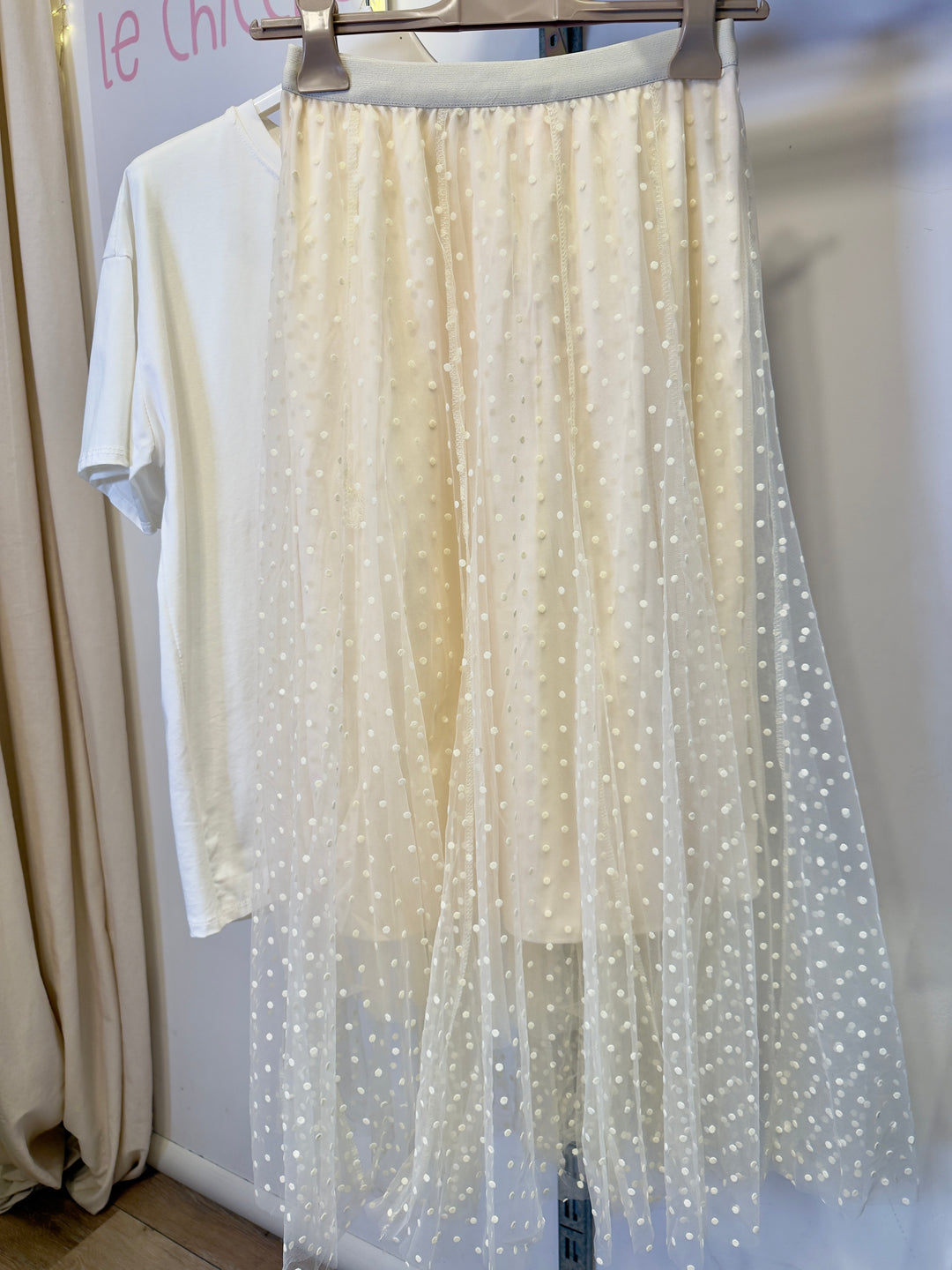 gonna in tulle a pois 5216g