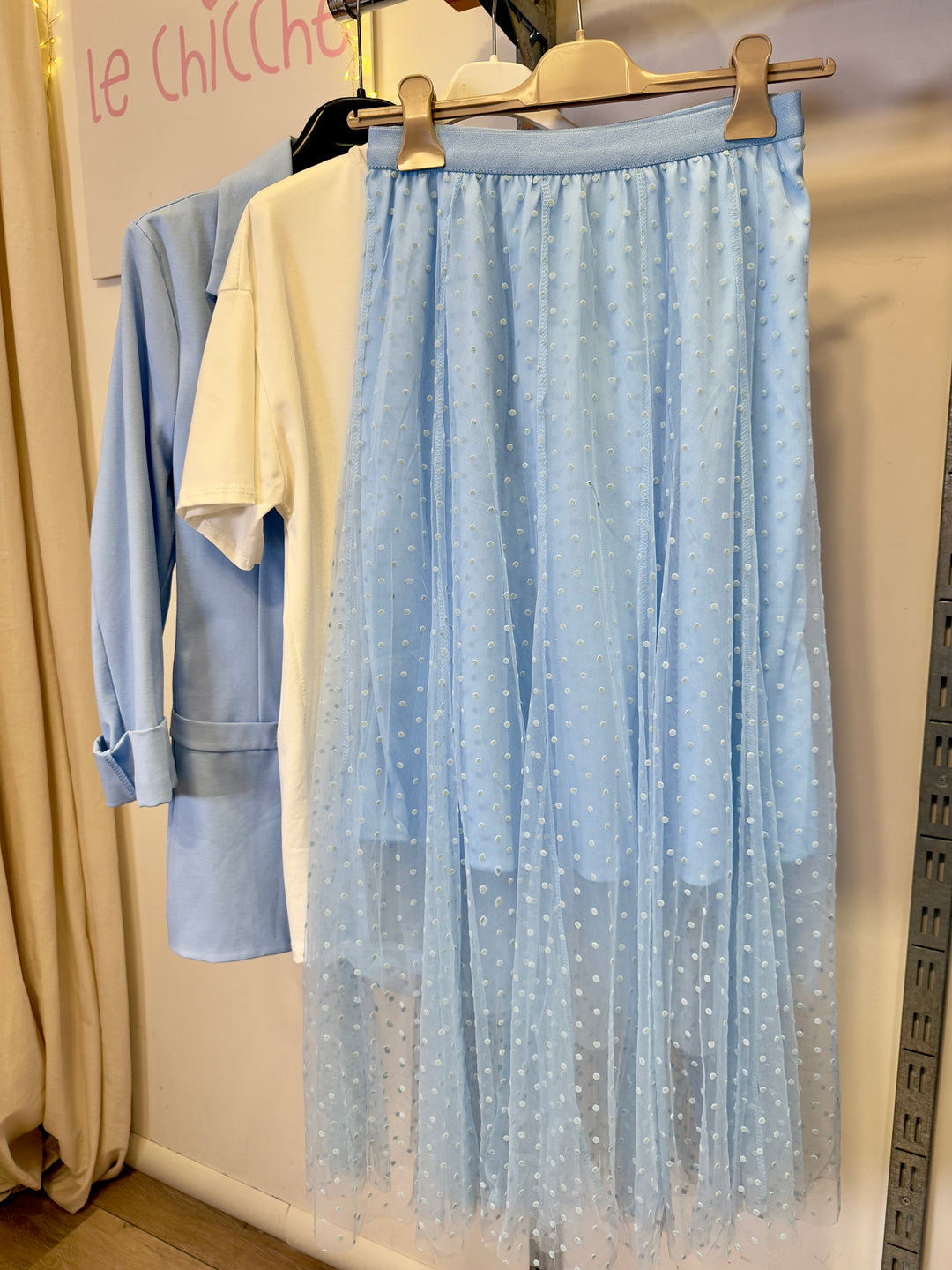 gonna in tulle a pois 5216g