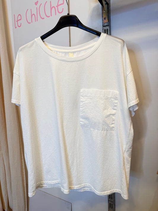 T-shirt scatoletta taschino bianca