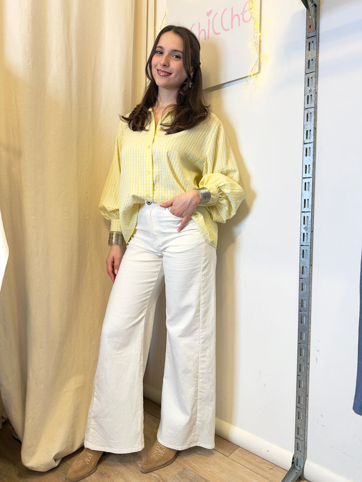 Jeans palazzo bianco Eugenia cod. 9240A