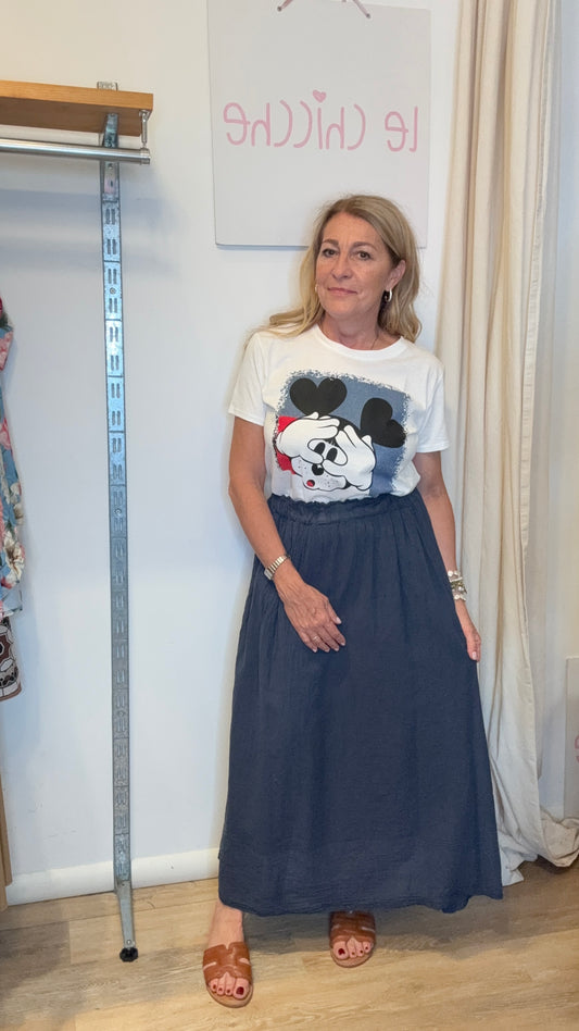 SALDI|Gonna lunga in viscosa Priscilla