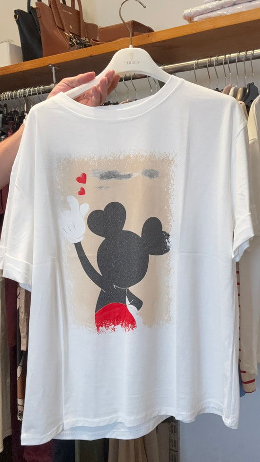 T-shirt Topolino cuore