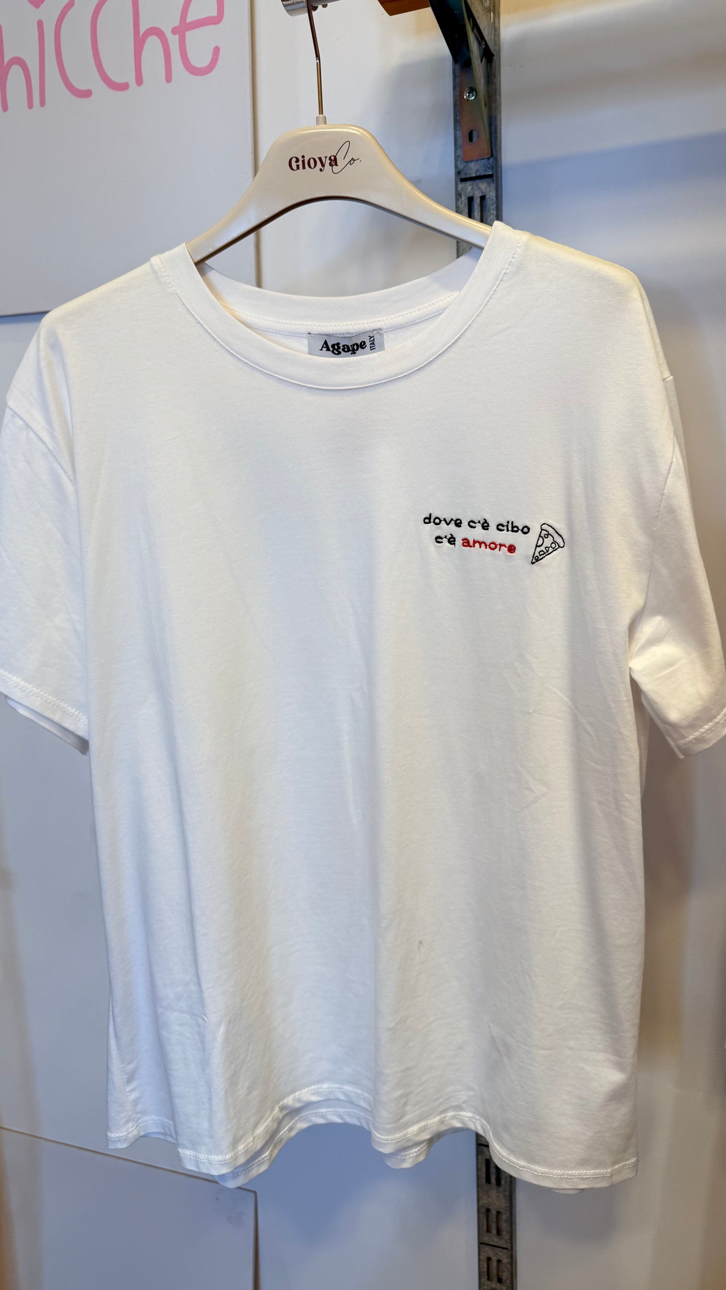 T-Shirt scritte varie ricamate
