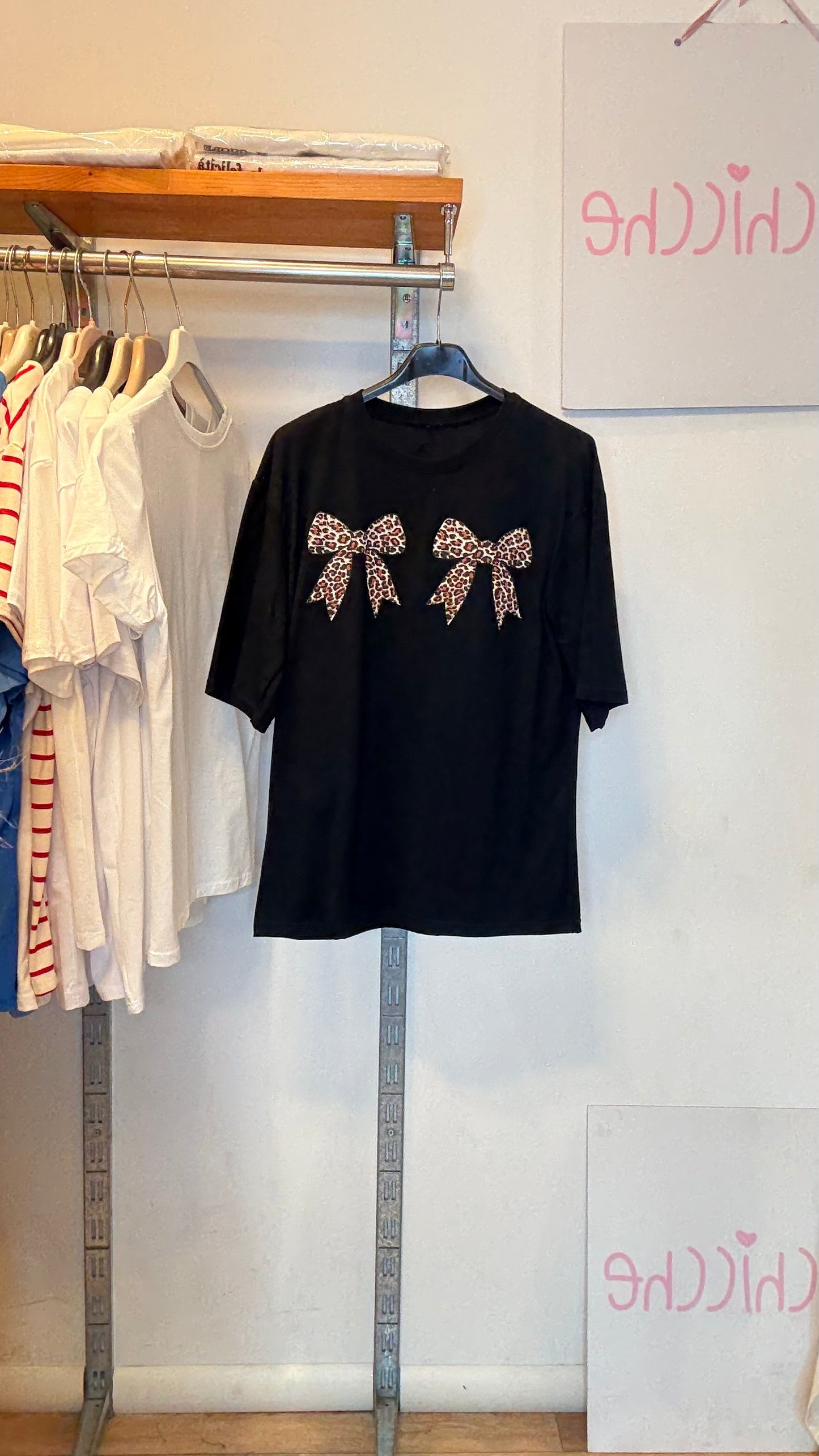 T-shirt fiocchi animalier