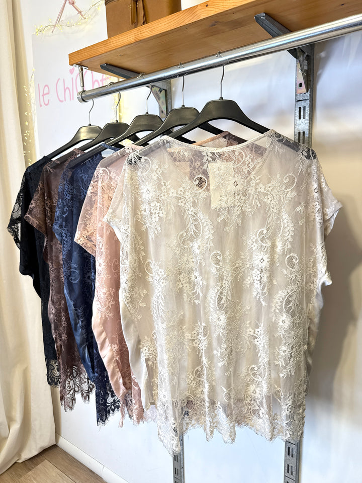 Blusa schiena pizzo