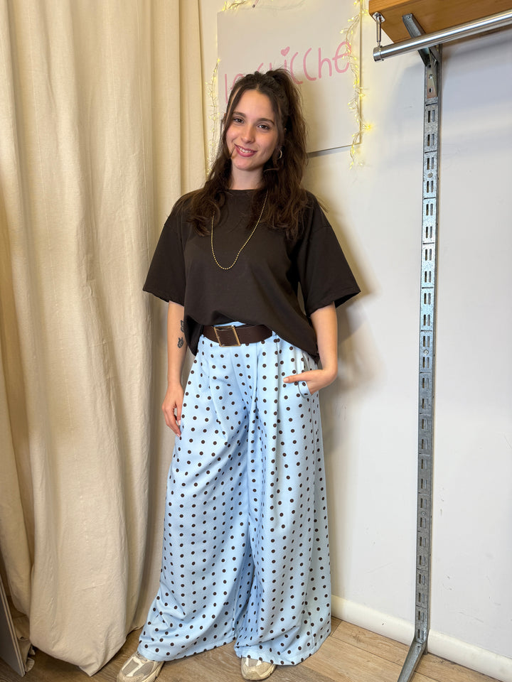 Pantalone palazzo a pois