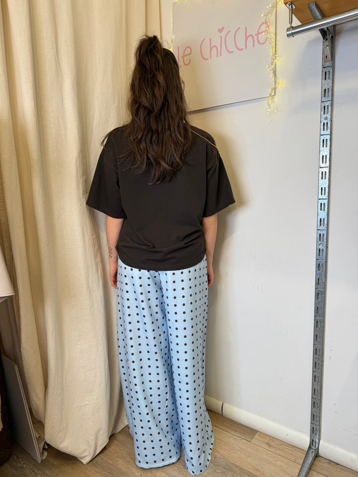 Pantalone palazzo a pois