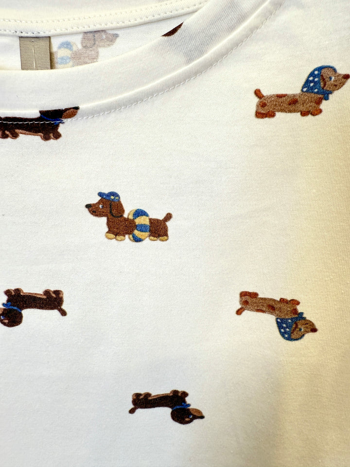 T-shirt bassotto e cuori