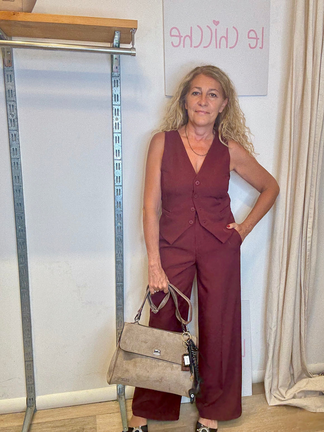 Completo Gilet Ilaria Vino