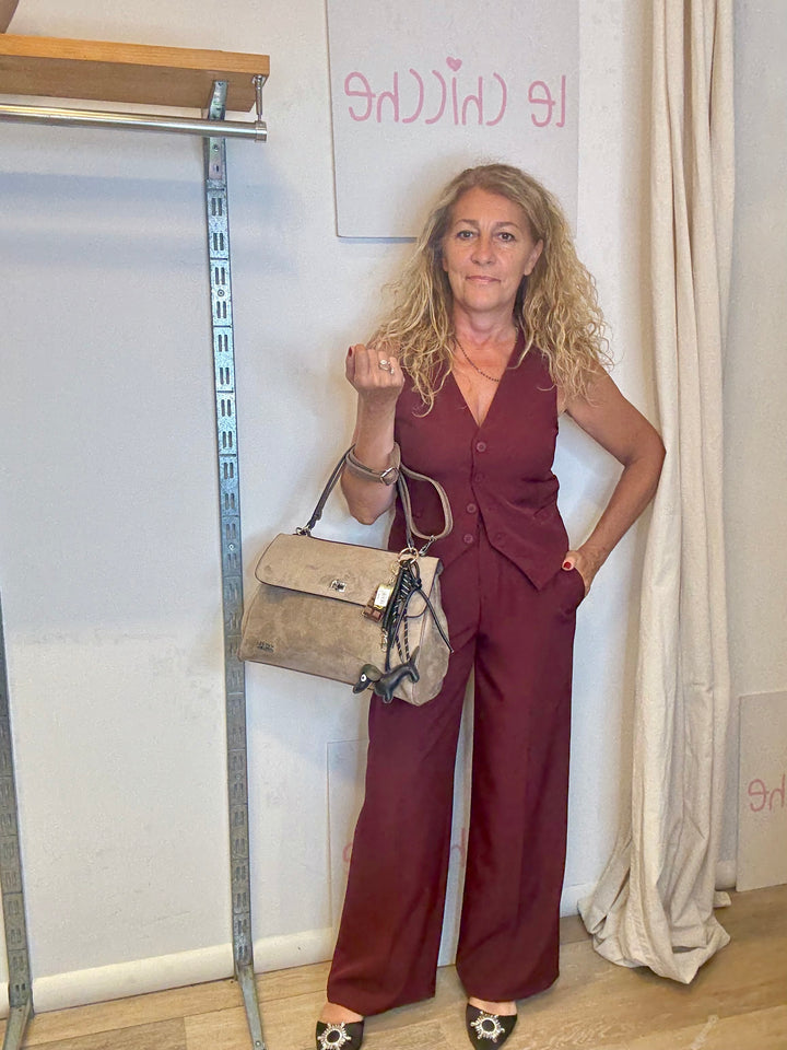 Completo Gilet Ilaria Vino