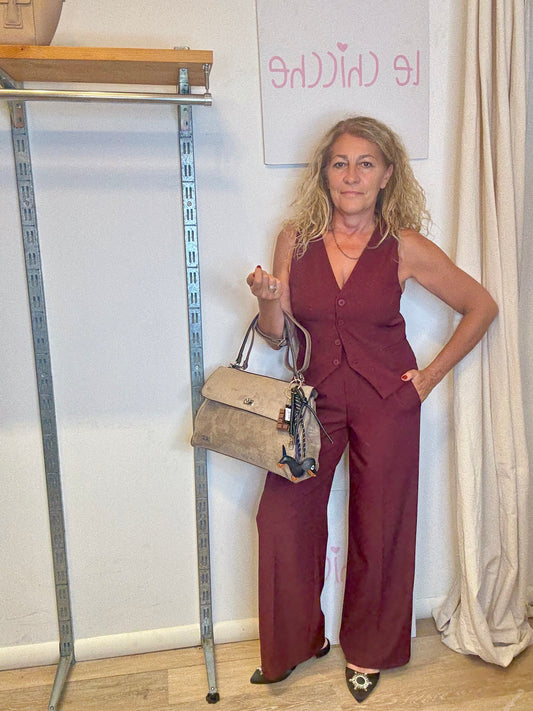 Completo Gilet Ilaria Vino