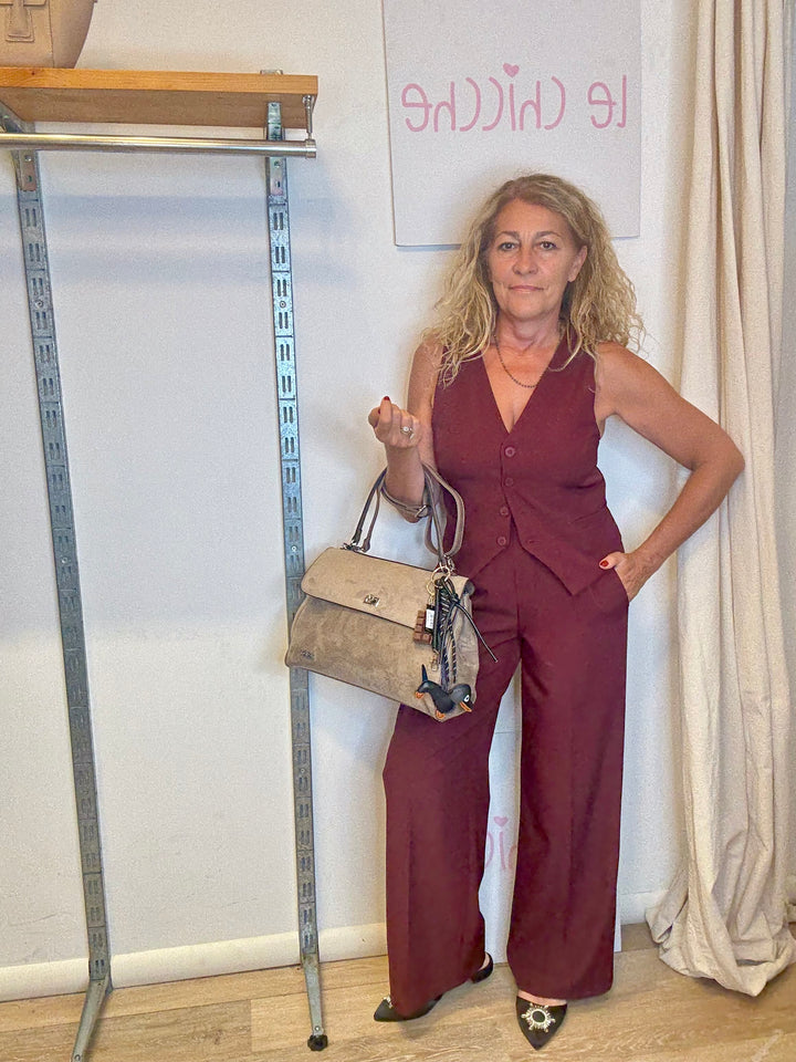 Completo Gilet Ilaria Vino