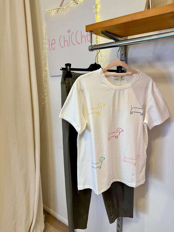 T-shirt bassotti multicolor