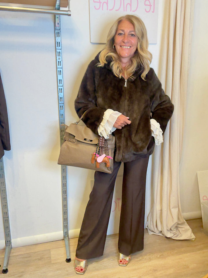 Eco Fur con cappuccio