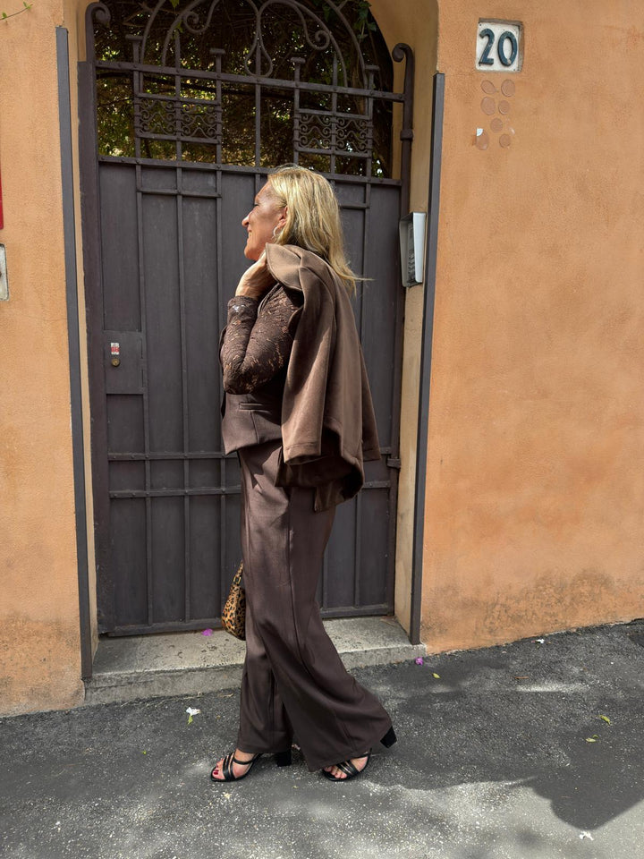 Completo Gilet Ilaria Marrone