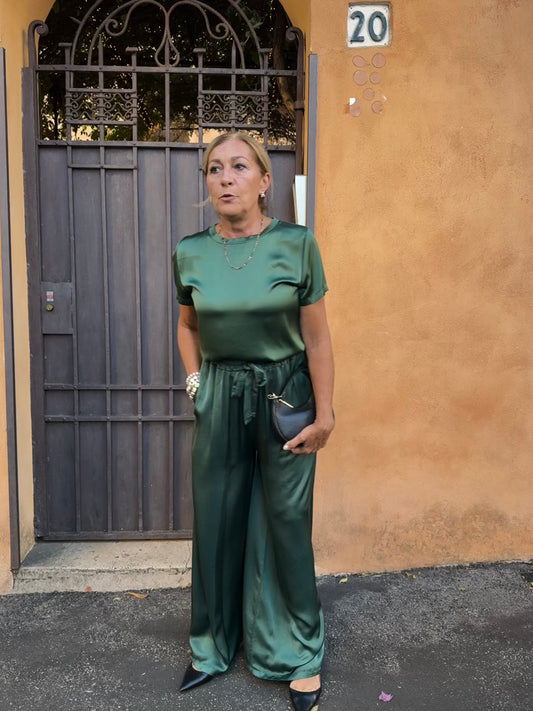 PANTALONI IN RASO