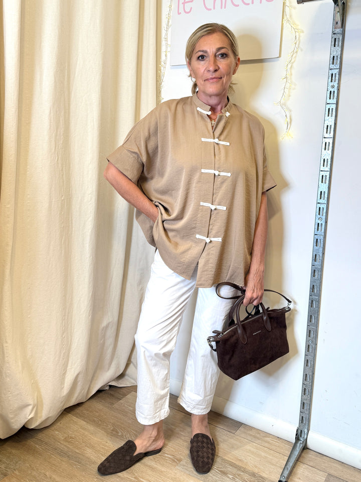 Pantaloni in cotone bianchi