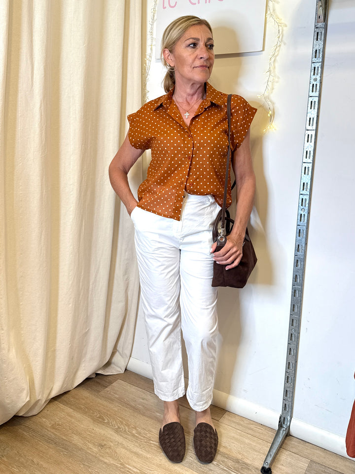 Pantaloni in cotone bianchi