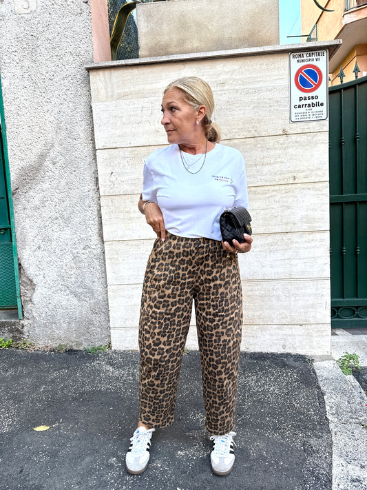 Pantaloni Ovetto animalier