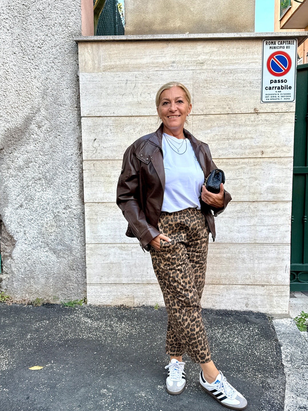 Pantaloni Ovetto animalier