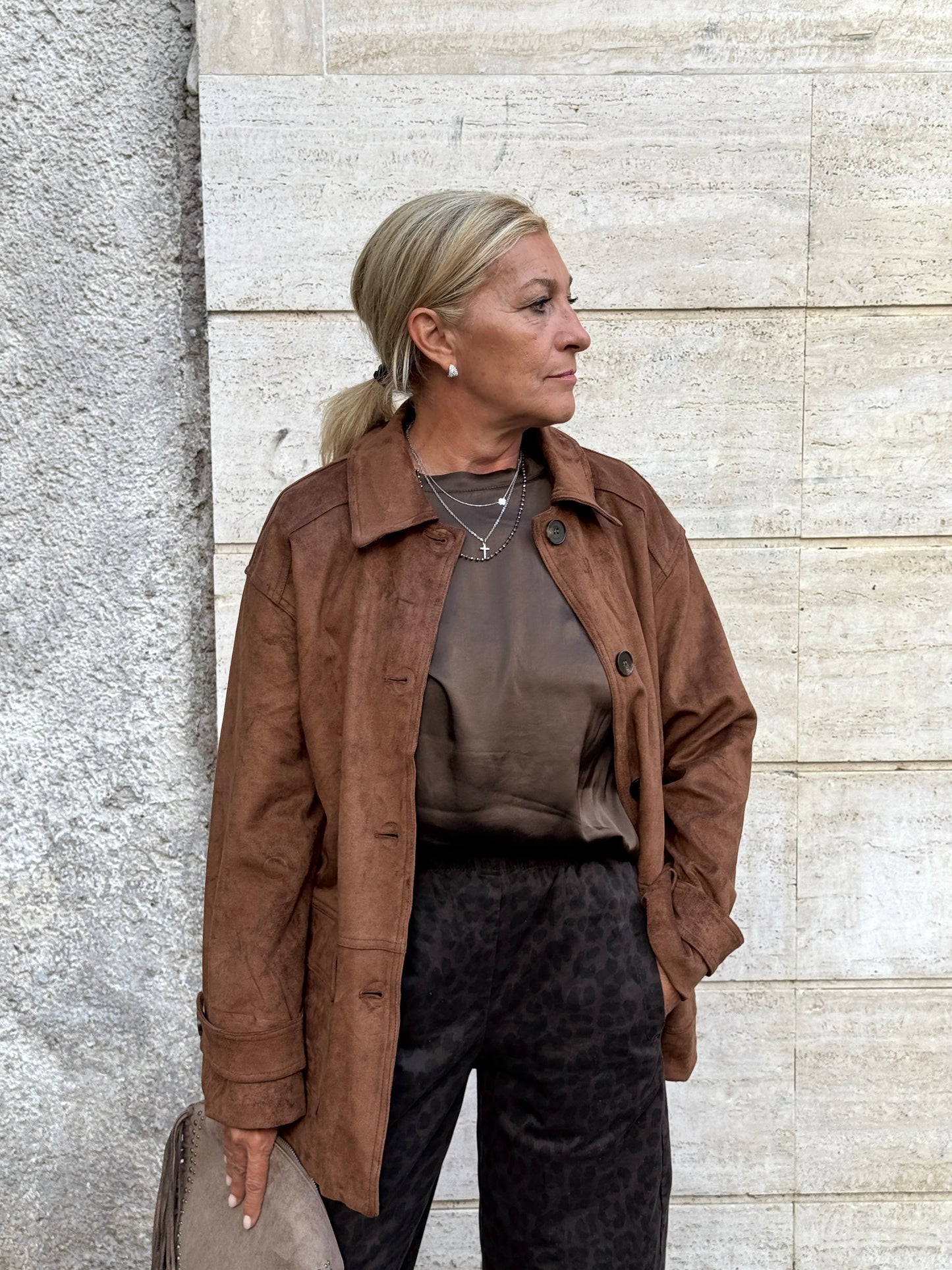 Collezione Bologna |Giacca in suede ecologico Priscilla