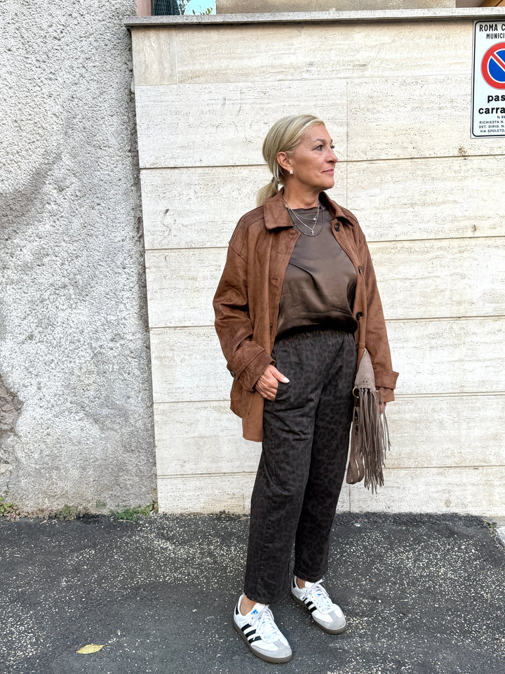 Pantaloni Ovetto animalier