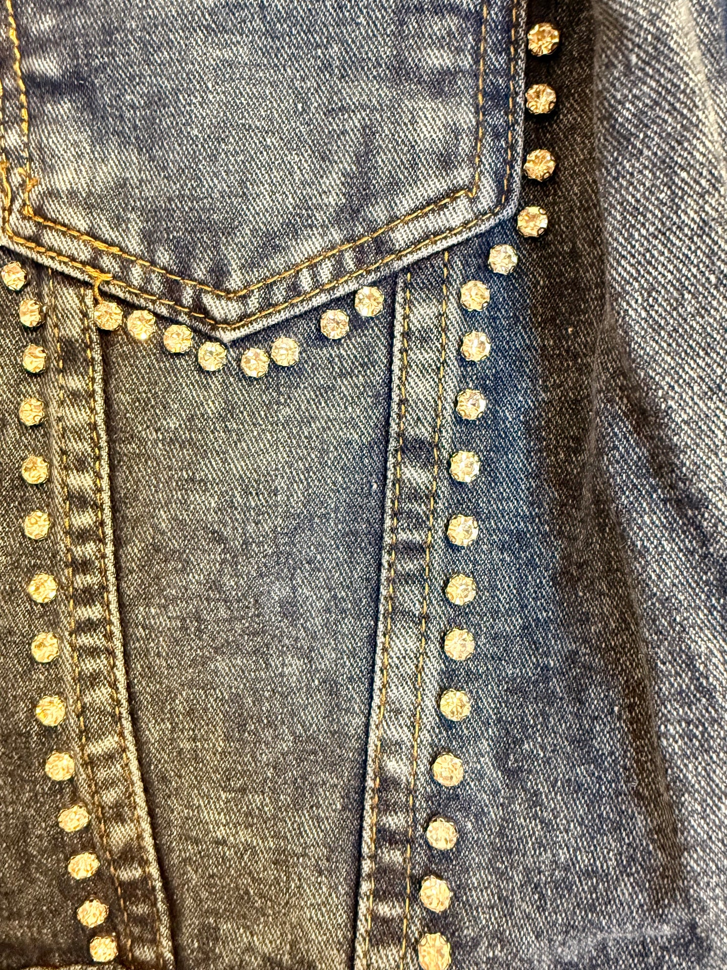 Giubbotto jeans strass