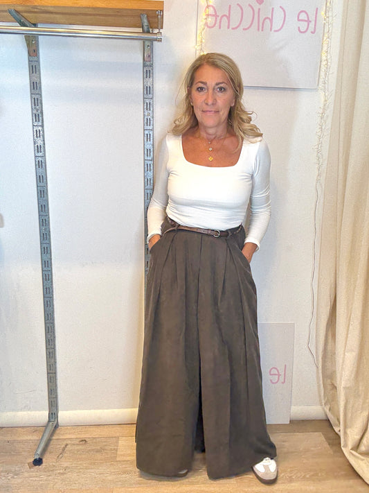 Blusa scollo quadro