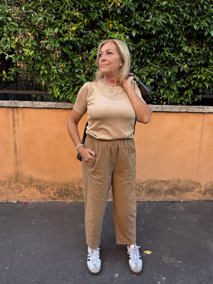 Pantalone ovetto velluto millerighe 21469