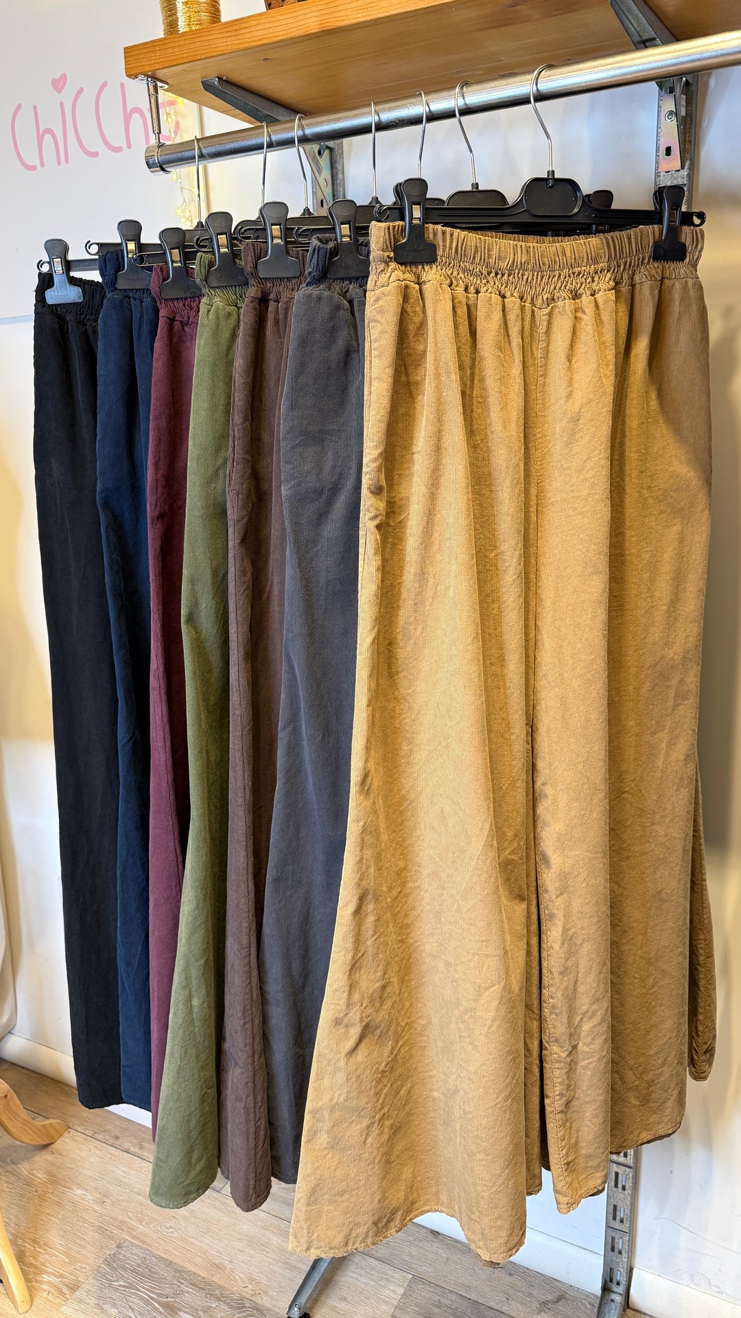 Pantalone palazzo millerighe velluto