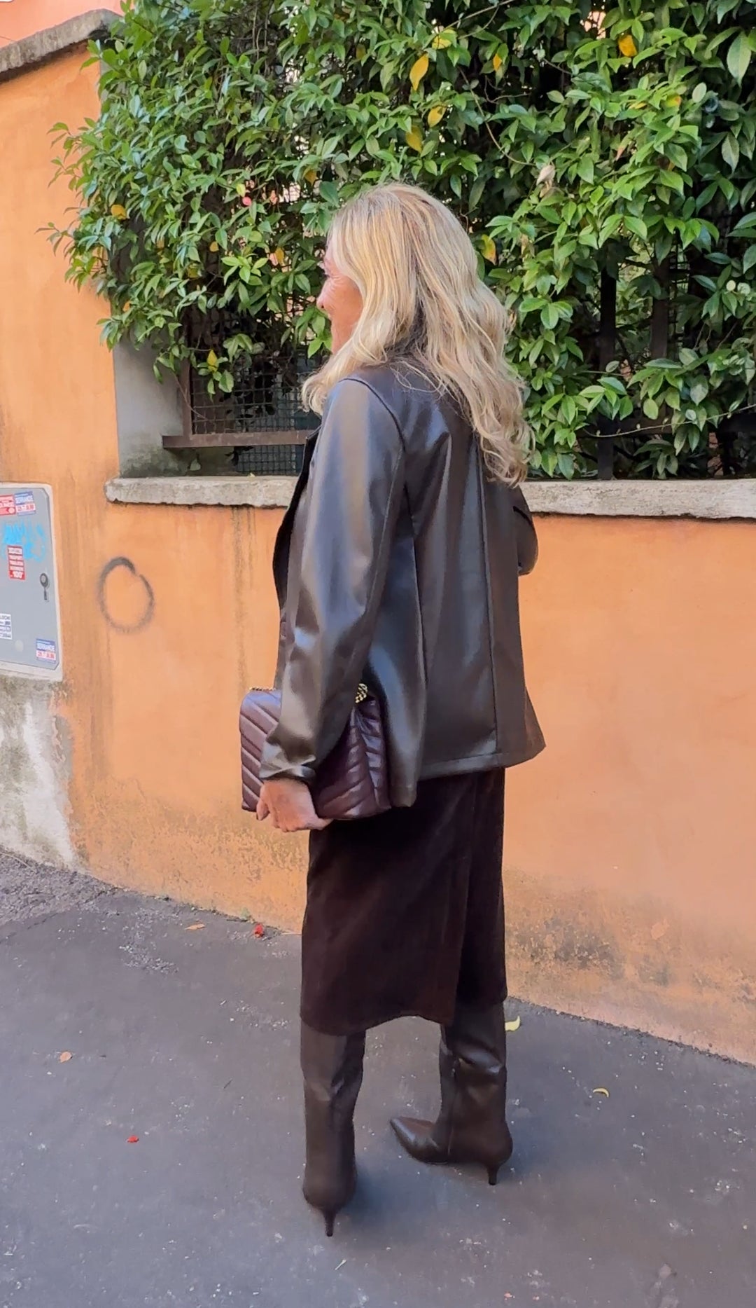 Luxury|25330 Blazer eco pelle marrone