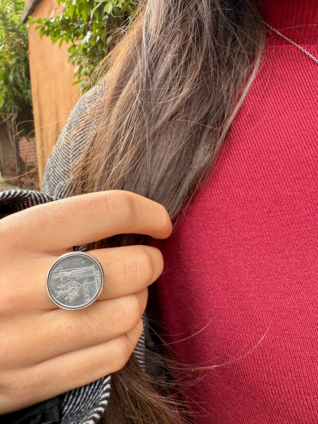 Luxury|Anello cabochon 100 lire