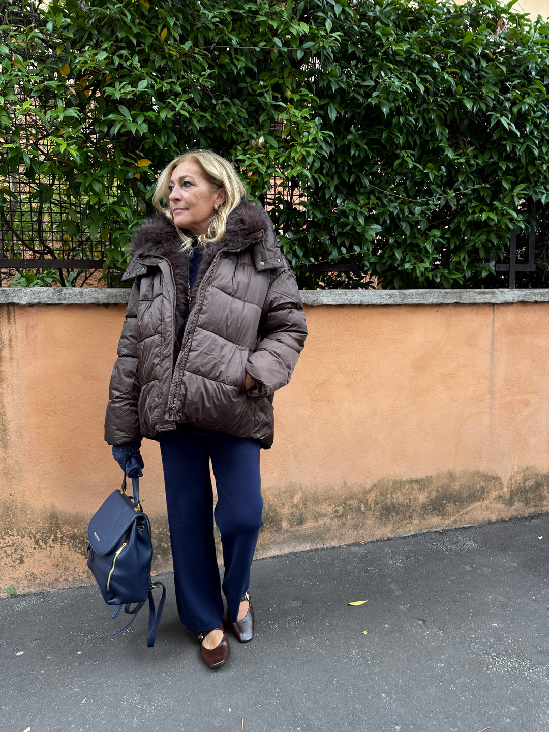 Luxury|Piumino Adriana marrone