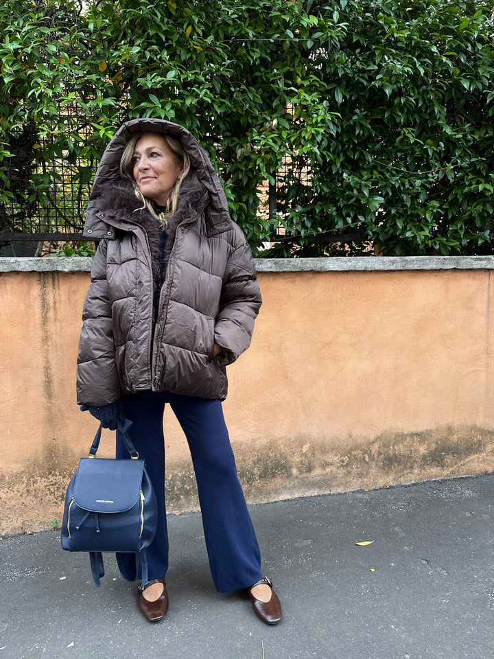 Luxury|Piumino Adriana marrone