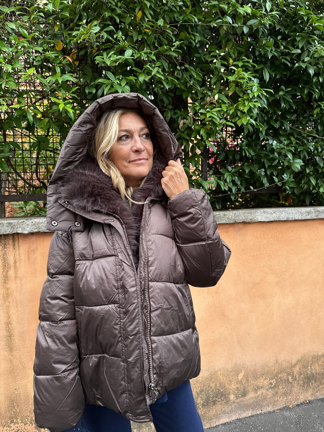 Luxury|Piumino Adriana marrone