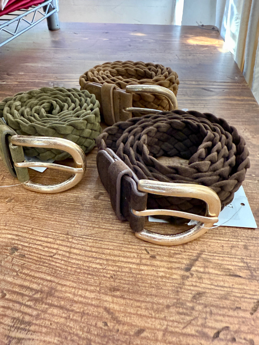 Cintura treccia ecocamoscio