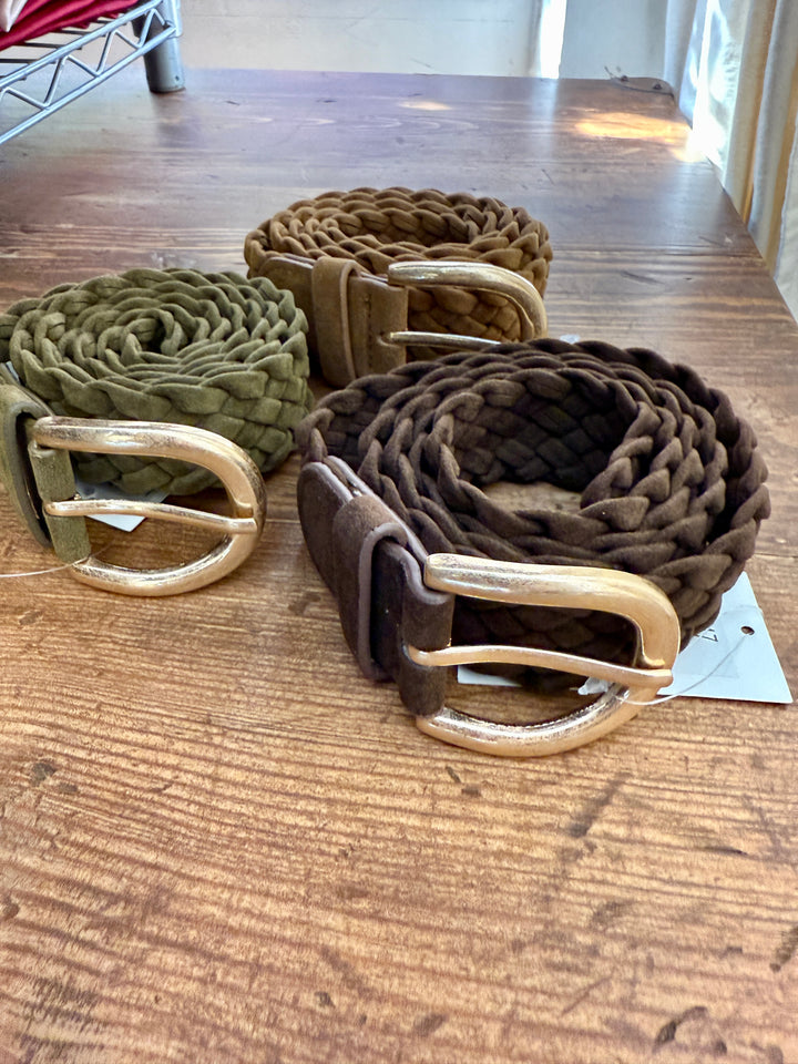 Cintura treccia ecocamoscio